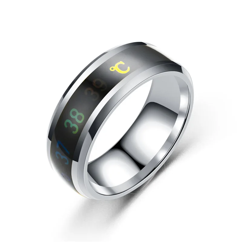 Smart Stainless Steel Multifunctional Ring For Couples Mood Changes Color From Waterproof Body Temperature Measuring Ring - Image 11
