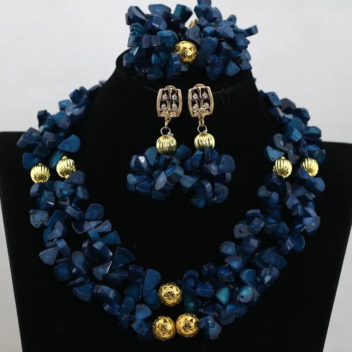 African Beads Jewelry Set Orange Coral And Crystal Nigerian Wedding Bridal Jewelry Sets ABK084 - Image 15