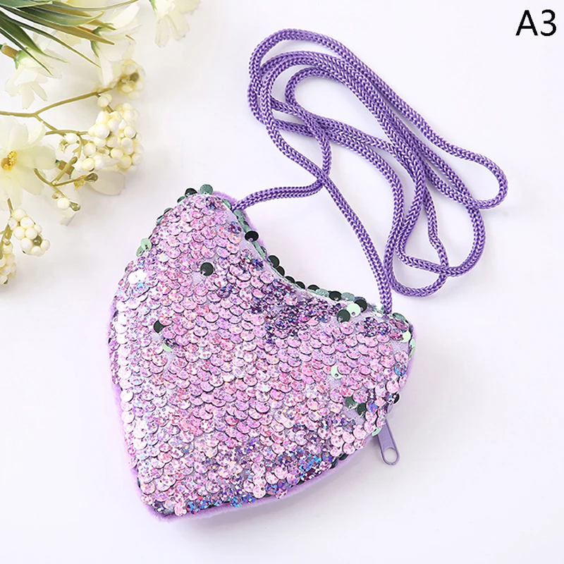 Children's Baby Sequin Coin Purse Girl Messenger Love Bag Girl Cute Shoulder Bag kindergarten Coin Purse Handbag Shoulder - Image 7
