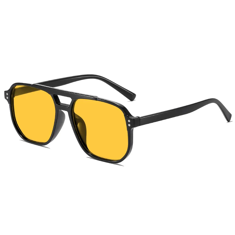 Vintage Men Women Big Sunglasses Men Square Shades Brand Designer Unisex Sun Glasses Black Lense Male Female Sunglasses UV400 - Image 10