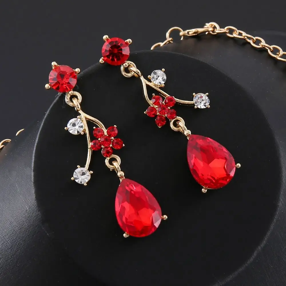 Rhinestone Water Drop Bridal Jewelry Sets Shiny Adjustable Exquisite Jewelry Sets Aesthetic Handmade Choker Necklace Earring Set - Image 25