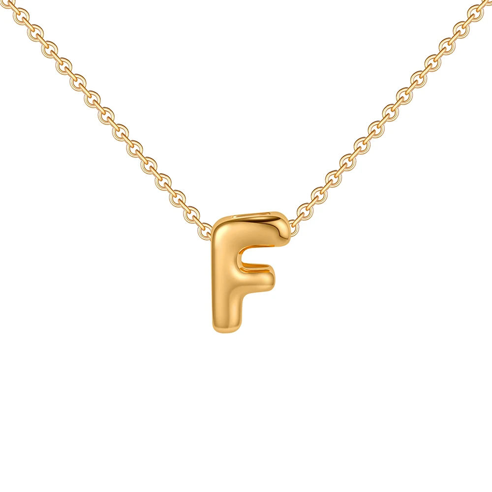 Dainty Mini Bubble Letter Necklace Gold Plated Balloon Initial Tiny Small Pendent Necklaces for Women Jewelry Teen Girls Gifts - Image 13