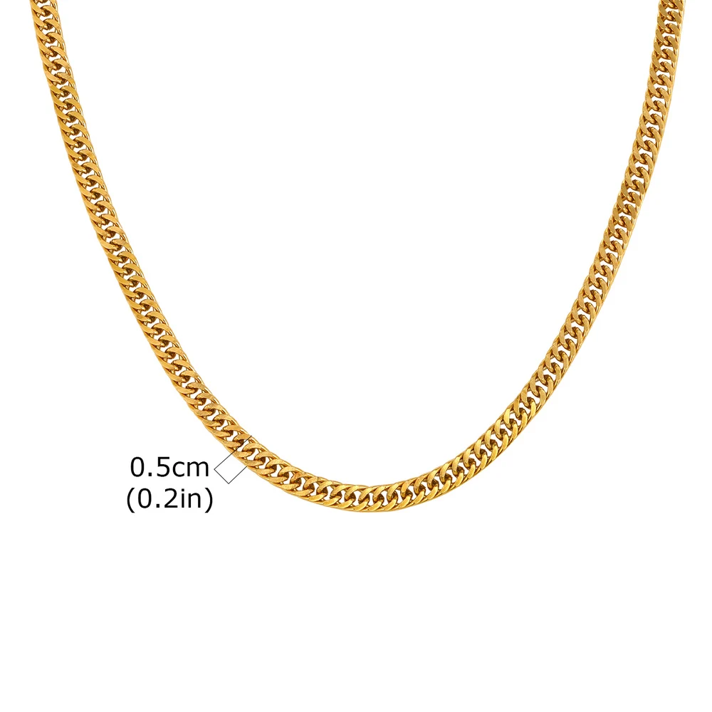 Vnox 3/5/7/9mm Thick Cuban Chain Necklaces for Men Women,Simple Miami Curb Links Collar,Waterproof Stainless Steel Unisex Chain - Image 18
