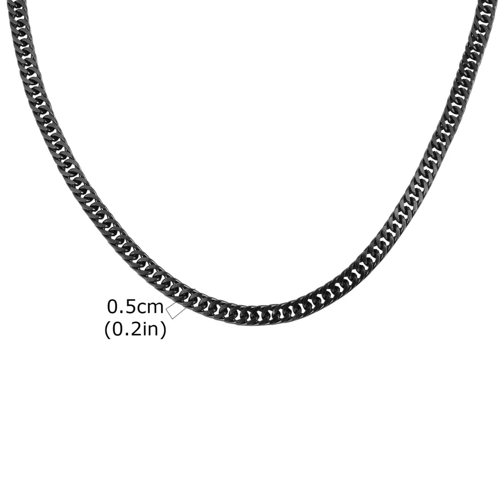 Vnox 3/5/7/9mm Thick Cuban Chain Necklaces for Men Women,Simple Miami Curb Links Collar,Waterproof Stainless Steel Unisex Chain - Image 8