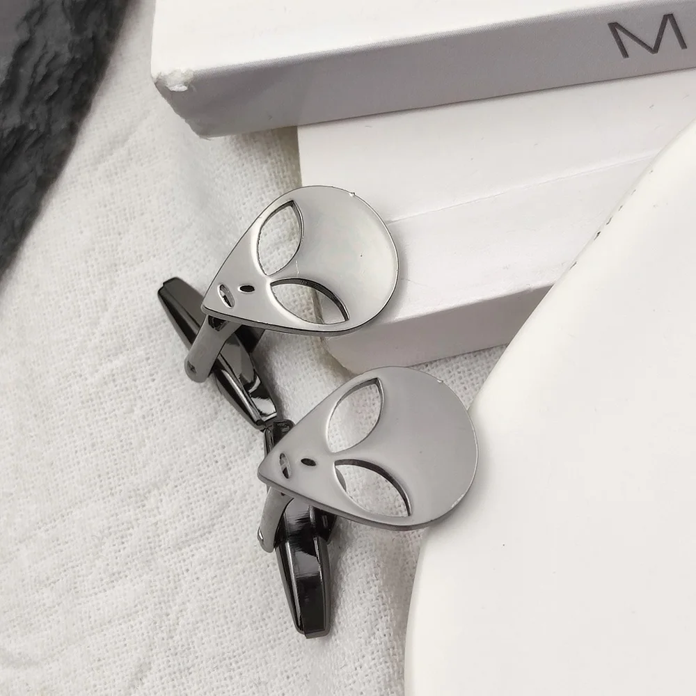 Cufflinks for Mens Alien Cuff Links Men's Shirt Cuff Buttons Stainless Steel Jewelry Accessories Christmas Present Wholesale - Image 13