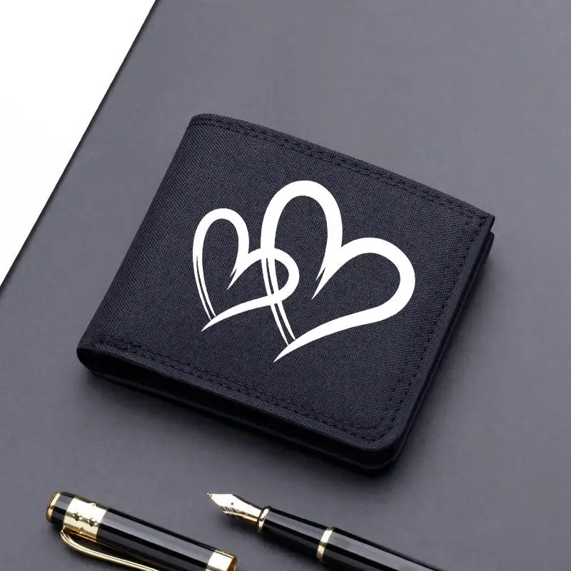 Horse Dragon Pattern Canvas Boy Girl Kids Wallet Black Card Holder Male Money Bag Bank Holder Short Purse Credit Card Case Bag - Image 14
