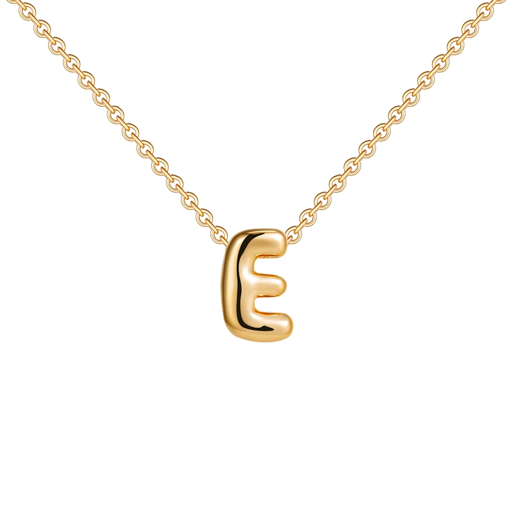 Dainty Mini Bubble Letter Necklace Gold Plated Balloon Initial Tiny Small Pendent Necklaces for Women Jewelry Teen Girls Gifts - Image 14