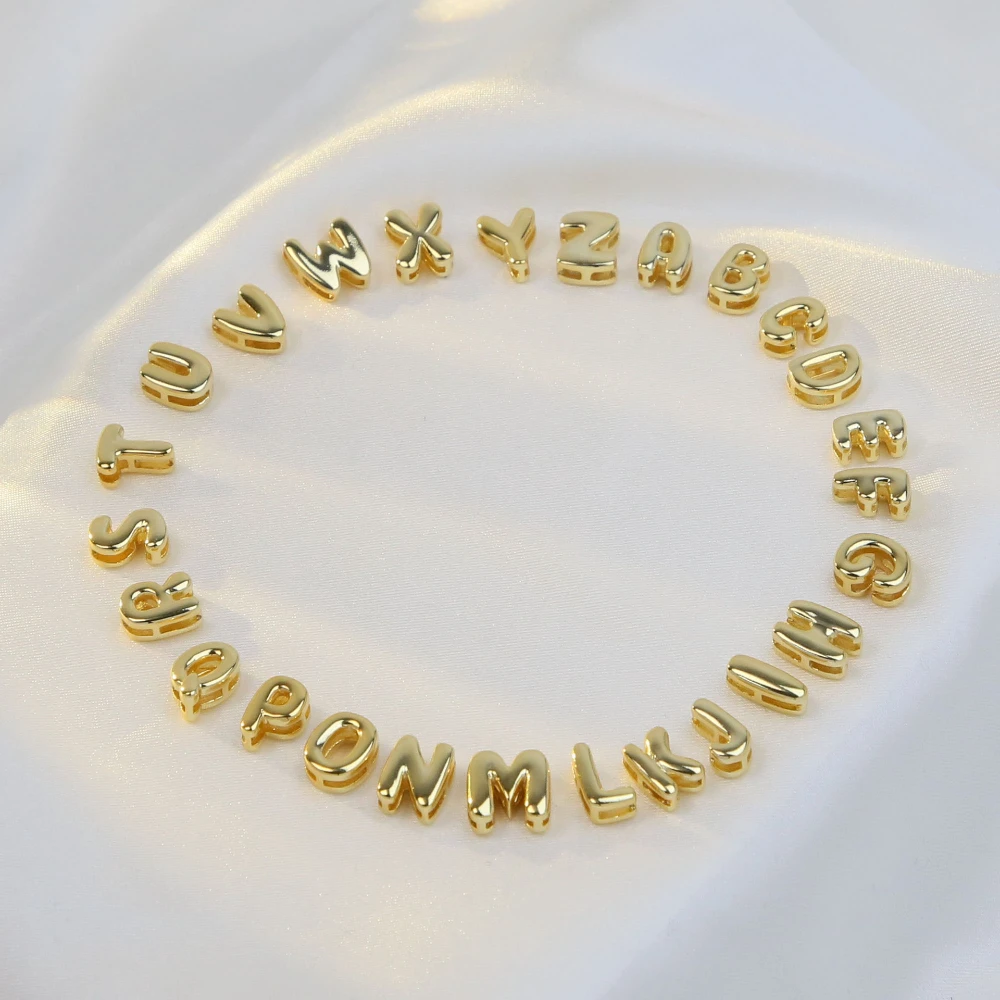 Dainty Mini Bubble Letter Necklace Gold Plated Balloon Initial Tiny Small Pendent Necklaces for Women Jewelry Teen Girls Gifts - Image 34