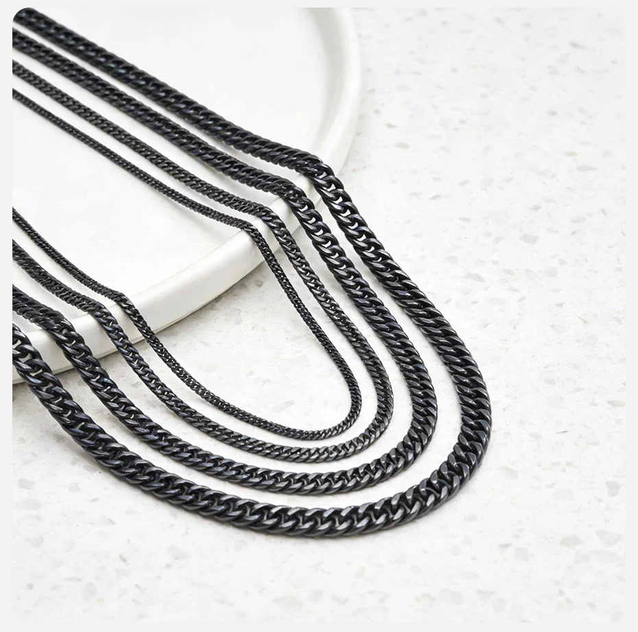 Vnox 3/5/7/9mm Thick Cuban Chain Necklaces for Men Women,Simple Miami Curb Links Collar,Waterproof Stainless Steel Unisex Chain - Image 32