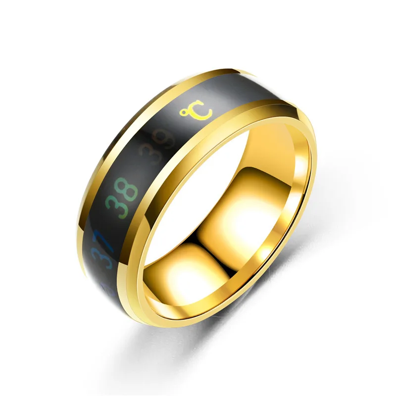 Smart Stainless Steel Multifunctional Ring For Couples Mood Changes Color From Waterproof Body Temperature Measuring Ring - Image 8