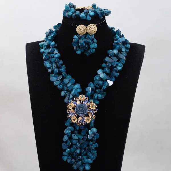 African Beads Jewelry Set Orange Coral And Crystal Nigerian Wedding Bridal Jewelry Sets ABK084 - Image 42