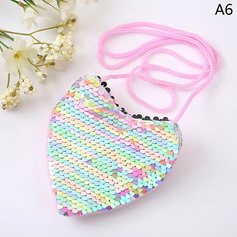 Children's Baby Sequin Coin Purse Girl Messenger Love Bag Girl Cute Shoulder Bag kindergarten Coin Purse Handbag Shoulder - Image 9