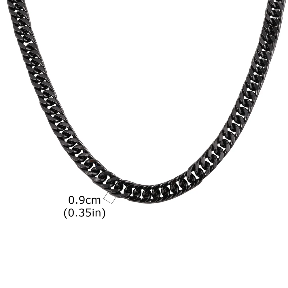 Vnox 3/5/7/9mm Thick Cuban Chain Necklaces for Men Women,Simple Miami Curb Links Collar,Waterproof Stainless Steel Unisex Chain - Image 13