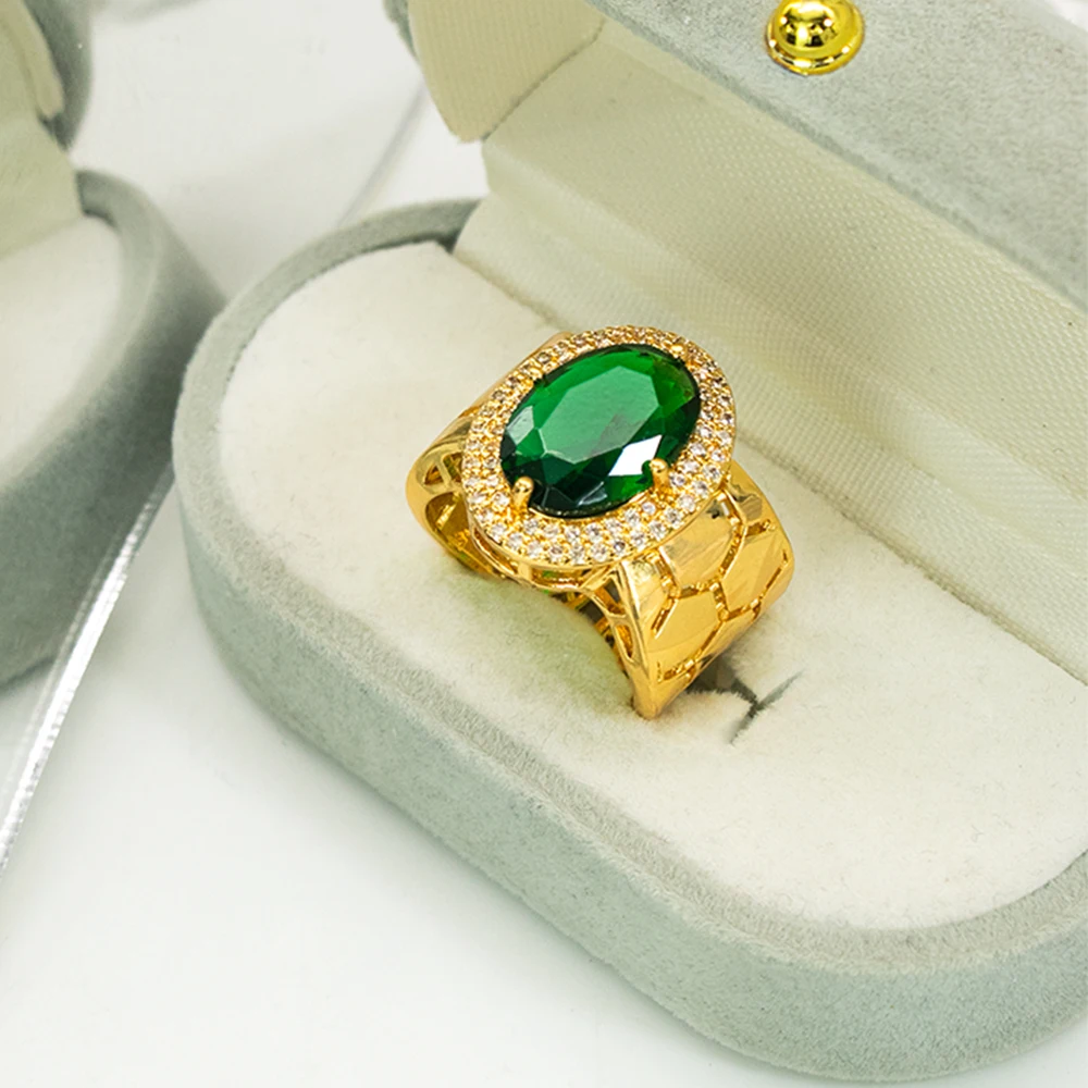 GZJPEI 2026 New Green Zircon Jewelry Set Luxury Wedding Jewelry Accessories For Women Mother's Day Gift Valentine's Day Gift - Image 14