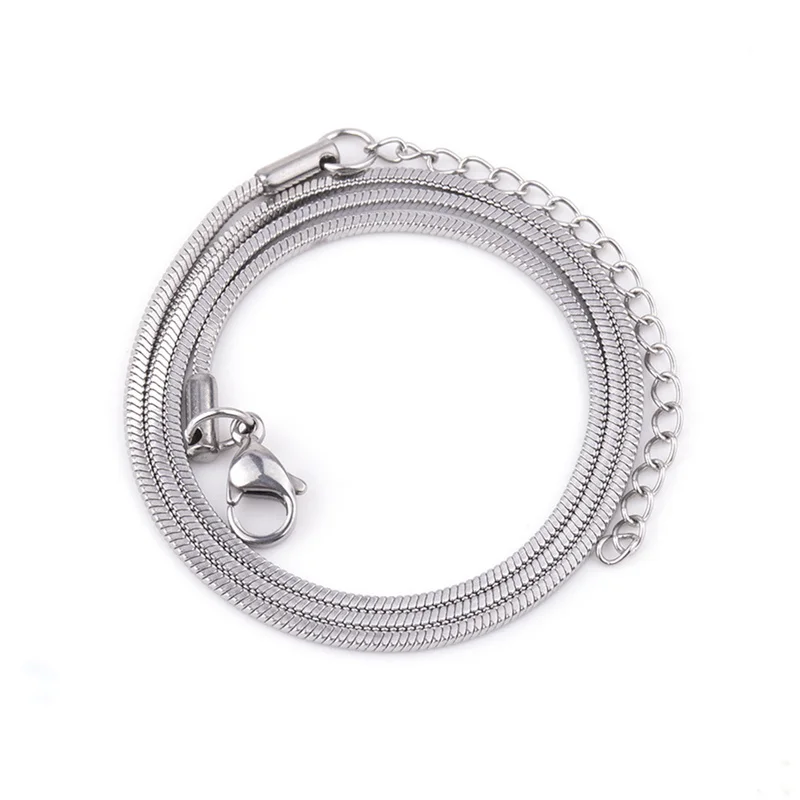 1.2mm Gold Color Stainless Steel Necklace For Men Hip Hop Titanium Steel Square Snake Chain Necklace Jewelry Accessories - Image 15