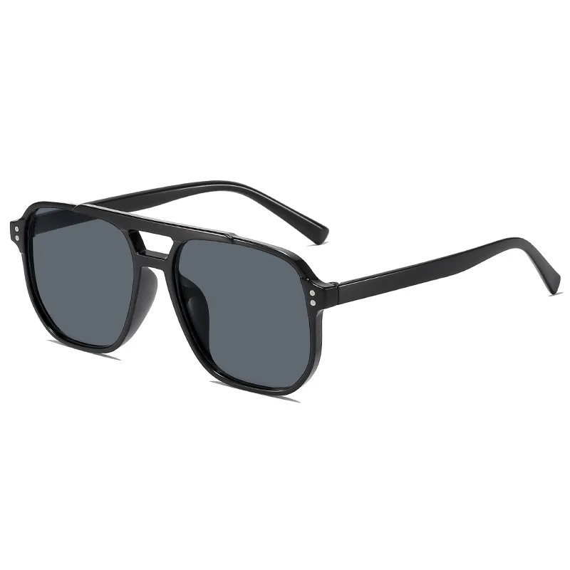 Vintage Men Women Big Sunglasses Men Square Shades Brand Designer Unisex Sun Glasses Black Lense Male Female Sunglasses UV400 - Image 9