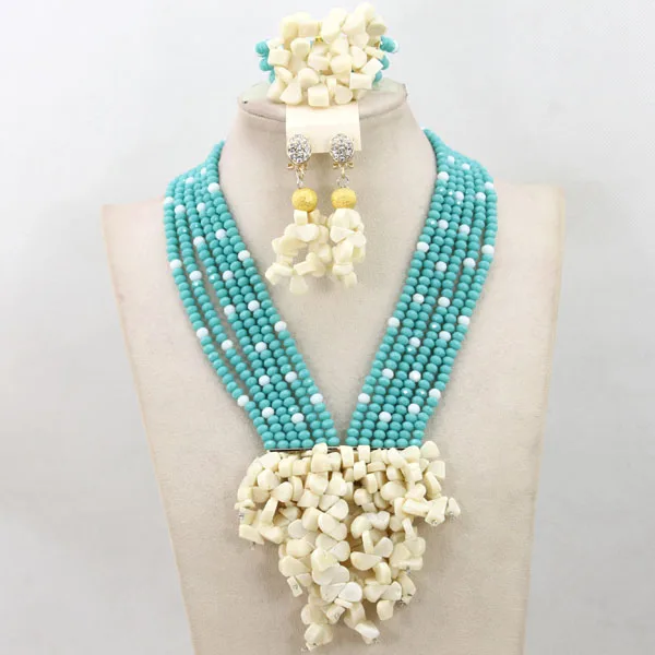 African Beads Jewelry Set Orange Coral And Crystal Nigerian Wedding Bridal Jewelry Sets ABK084 - Image 75