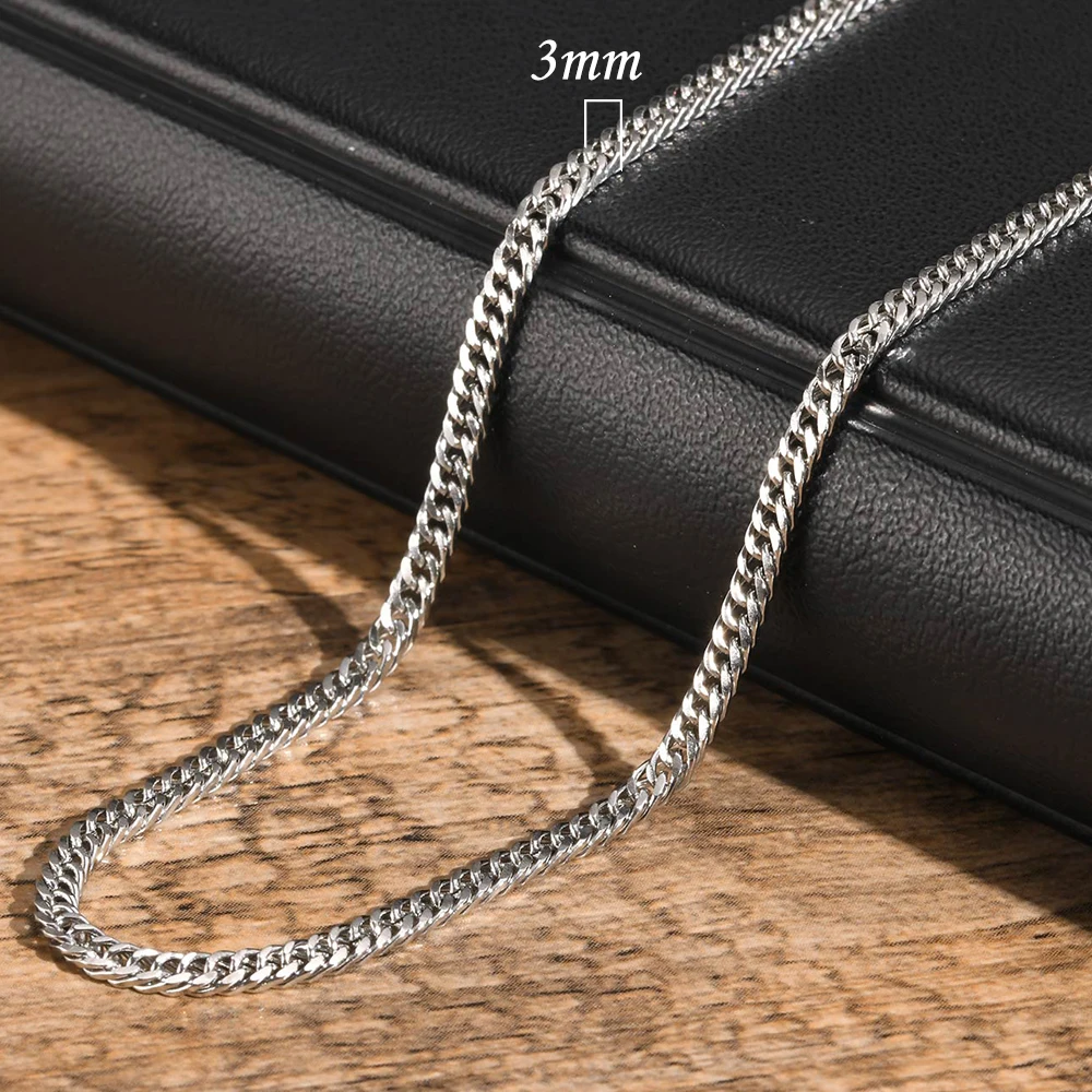 Vnox 3/5/7/9mm Thick Cuban Chain Necklaces for Men Women,Simple Miami Curb Links Collar,Waterproof Stainless Steel Unisex Chain - Image 9