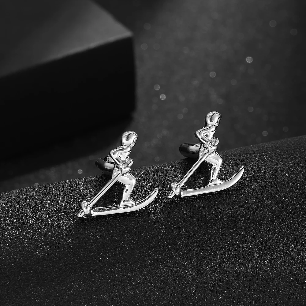 Mens Sports Collection Cufflinks Cycling Motorcycle Skiing Cuff Links Great Gift For Him - Image 4