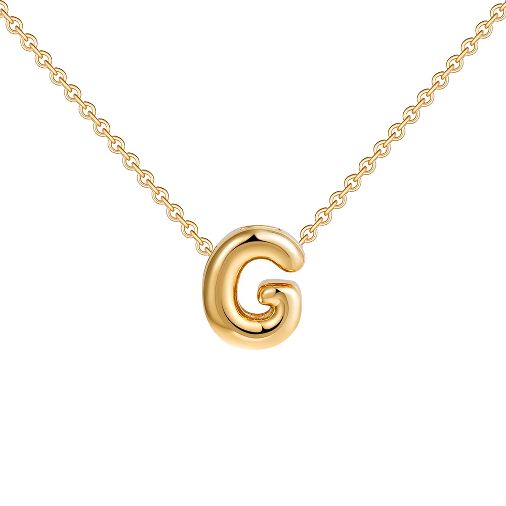 Dainty Mini Bubble Letter Necklace Gold Plated Balloon Initial Tiny Small Pendent Necklaces for Women Jewelry Teen Girls Gifts - Image 12