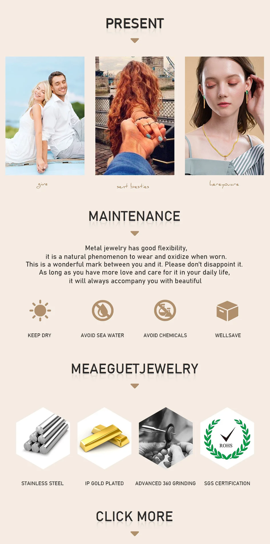 Chunky Stainless Steel Link Chain Bracelet For Woman, Gold Plated Layering Bracelets Wristband Waterproof Jewelry - Image 30