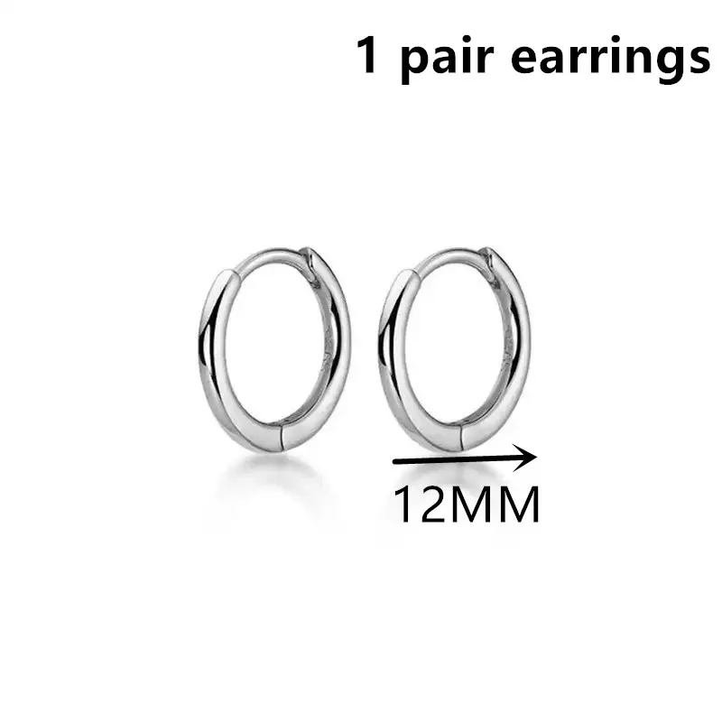 Exquisite 925 Sterling Silver Small Earrings, Plain Silver, Comfortable Earrings, Smooth Earrings, Suitable for Girls, Women - Image 8