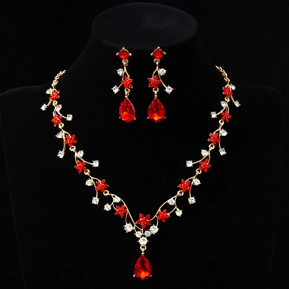 Rhinestone Water Drop Bridal Jewelry Sets Shiny Adjustable Exquisite Jewelry Sets Aesthetic Handmade Choker Necklace Earring Set - Image 10