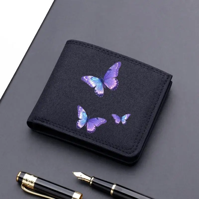 Horse Dragon Pattern Canvas Boy Girl Kids Wallet Black Card Holder Male Money Bag Bank Holder Short Purse Credit Card Case Bag - Image 8