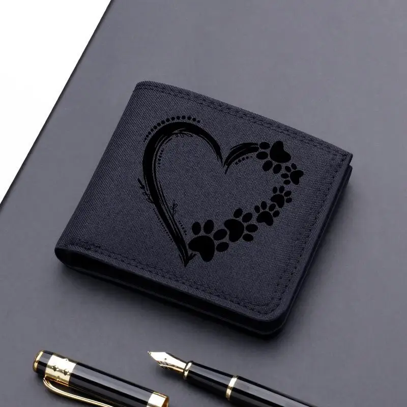 Horse Dragon Pattern Canvas Boy Girl Kids Wallet Black Card Holder Male Money Bag Bank Holder Short Purse Credit Card Case Bag - Image 15