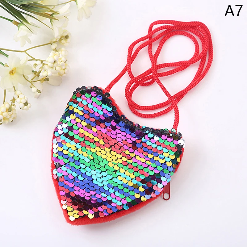 Children's Baby Sequin Coin Purse Girl Messenger Love Bag Girl Cute Shoulder Bag kindergarten Coin Purse Handbag Shoulder - Image 10