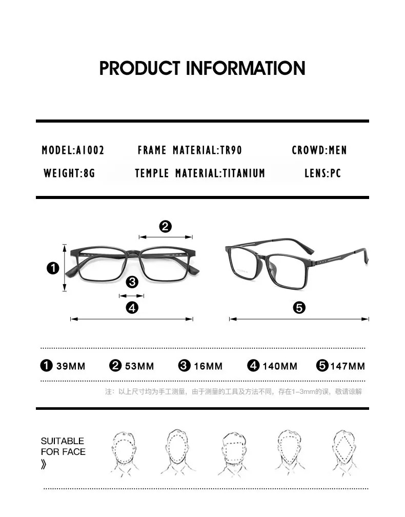 KANSEPT High Quality UltraLight Pure Titanium Anti Blue Reading Glasses Myopia Hyperopia Optical Glasses Prescription Eyewear - Image 18