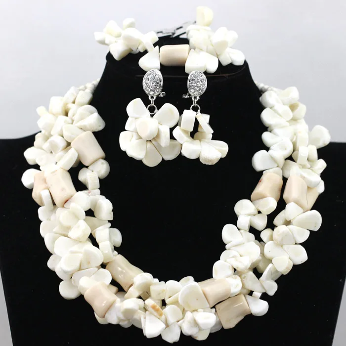 African Beads Jewelry Set Orange Coral And Crystal Nigerian Wedding Bridal Jewelry Sets ABK084 - Image 36