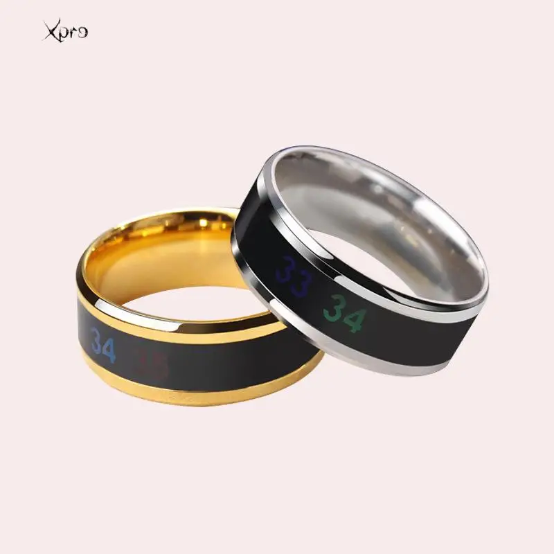 Smart Stainless Steel Multifunctional Ring For Couples Mood Changes Color From Waterproof Body Temperature Measuring Ring - Image 3