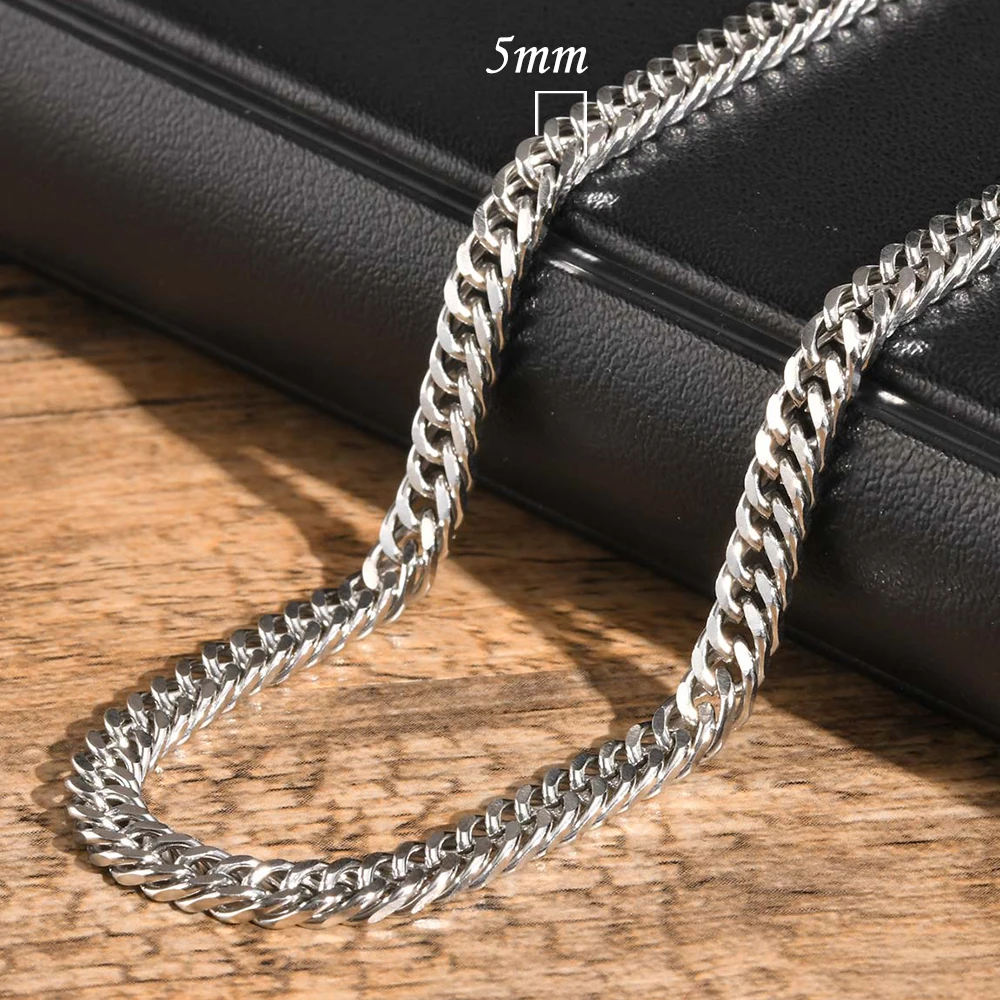 Vnox 3/5/7/9mm Thick Cuban Chain Necklaces for Men Women,Simple Miami Curb Links Collar,Waterproof Stainless Steel Unisex Chain - Image 10