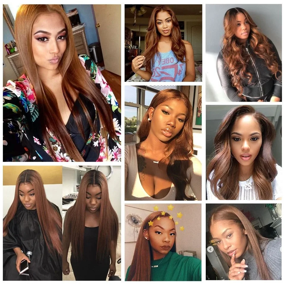 Chocolate Brown Straight Human Hair Bundles Color 4 Straight Virgin Human Hair 15A Unprocessed Chocolate Straight Hair Extension - Image 17