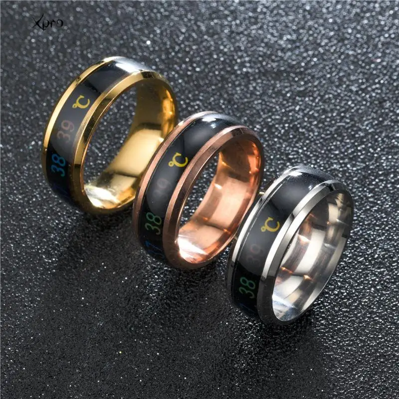 Smart Stainless Steel Multifunctional Ring For Couples Mood Changes Color From Waterproof Body Temperature Measuring Ring - Image 6