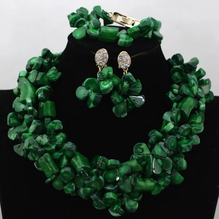 African Beads Jewelry Set Orange Coral And Crystal Nigerian Wedding Bridal Jewelry Sets ABK084 - Image 12