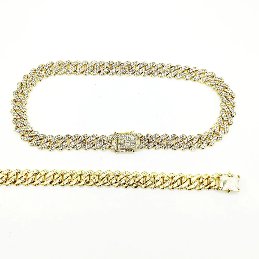 Fashion Men Cuban Link Iced Out Necklace 14MM width Rhinestones Chain Rapper CZ Cuban Chain Necklace Hip Hop Birthday Jewelry - Image 13
