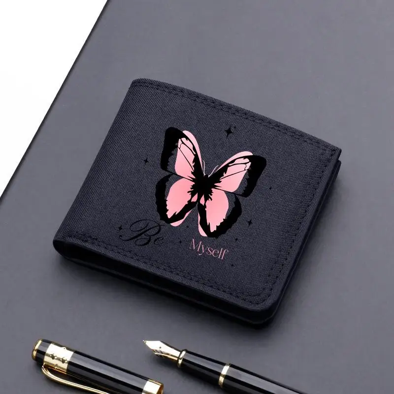 Horse Dragon Pattern Canvas Boy Girl Kids Wallet Black Card Holder Male Money Bag Bank Holder Short Purse Credit Card Case Bag - Image 11