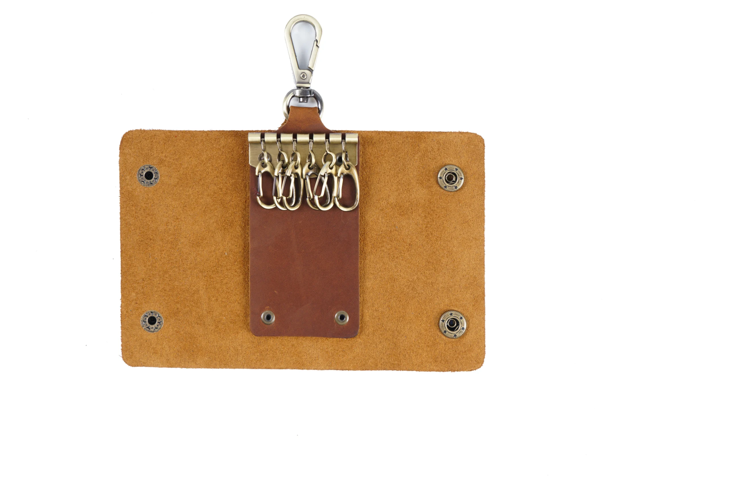 Aiguo Niu Vintage Leather Key Holder: Handmade Cowhide Multi-Functional Men's Belt Clip with Buckle for Car & Home Use - Image 15