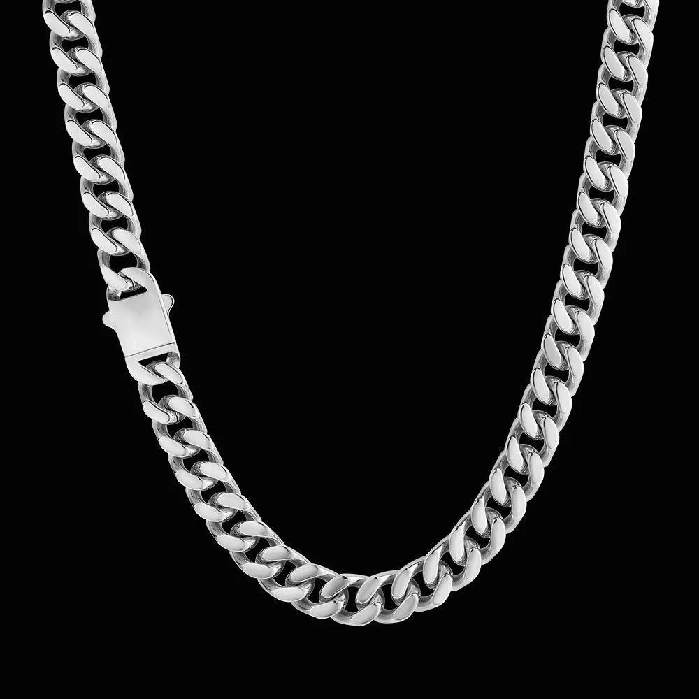 8-16mm HipHop Miami Curb Cuban Chain Necklace Stainless Steel Men Cuban Link Chain Rappe Jewelry - Image 8