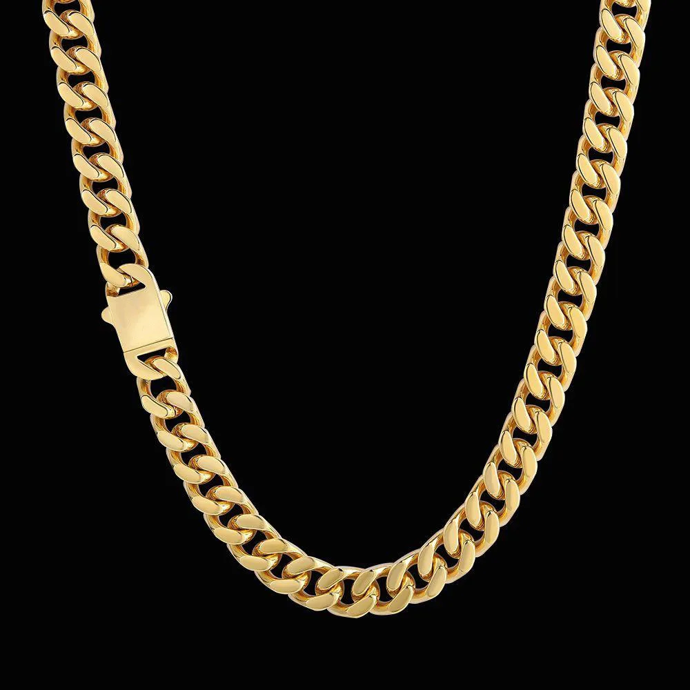 8-16mm HipHop Miami Curb Cuban Chain Necklace Stainless Steel Men Cuban Link Chain Rappe Jewelry - Image 7