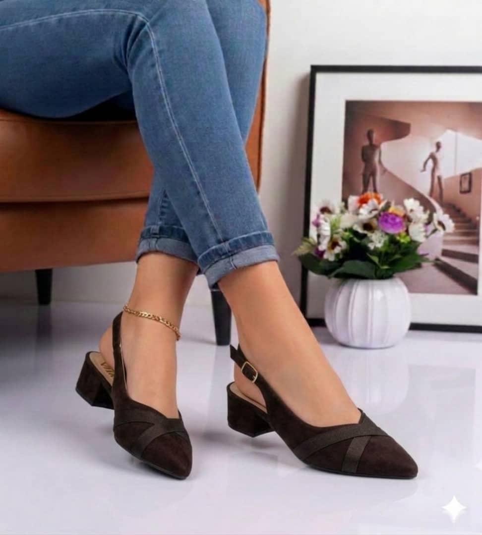 Luxury Jeweled Bow Slingback Flats – Metallic & Satin Pointed-Toe Low Heels with Multi-Color Crystal Brooch