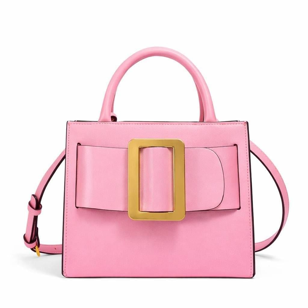 Buckle-Statement" Trapeze Handbag Collection - Image 2