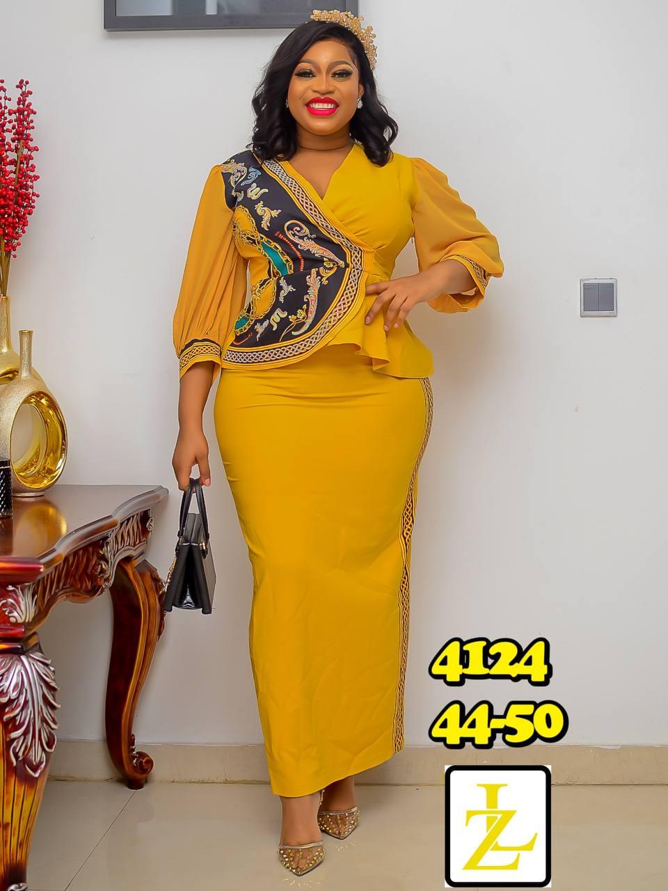 Two-Piece Peplum Top and Midi Skirt Set - Image 5