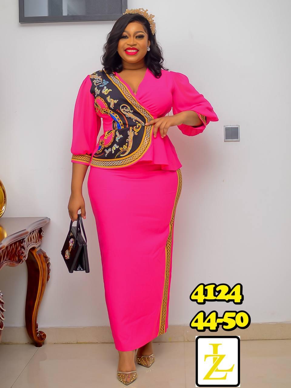 Two-Piece Peplum Top and Midi Skirt Set - Image 7