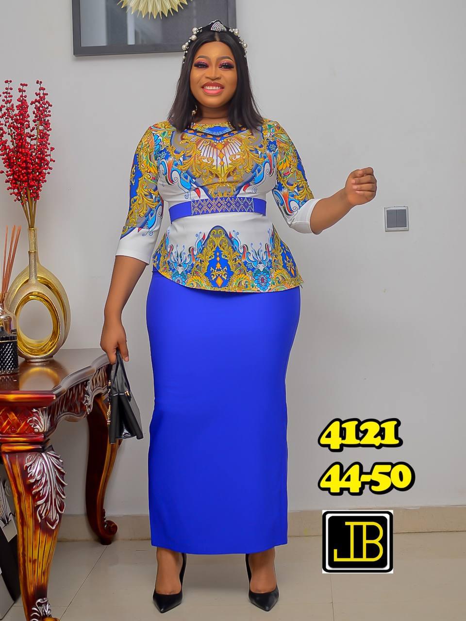 Luxurious Velvet Two-Piece Blouse and Skirt Set