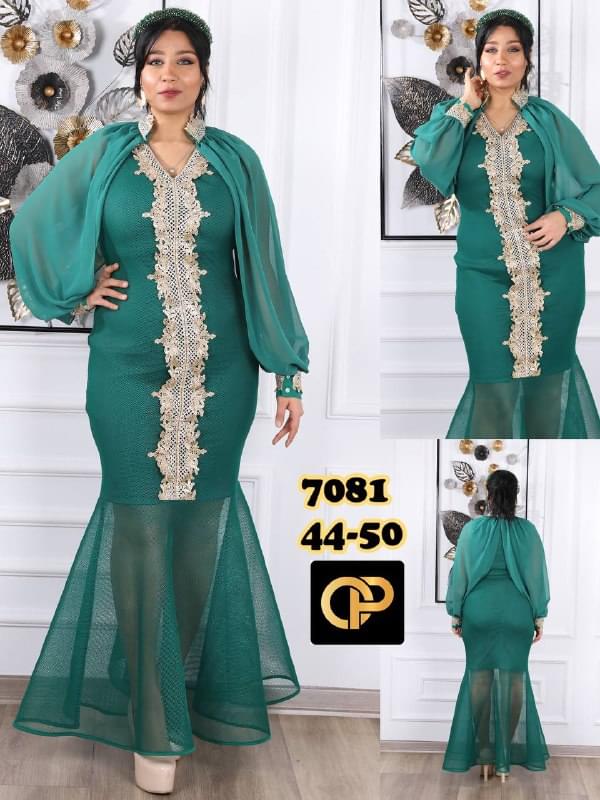 Pleated Fan-Sleeve Gown - Image 3