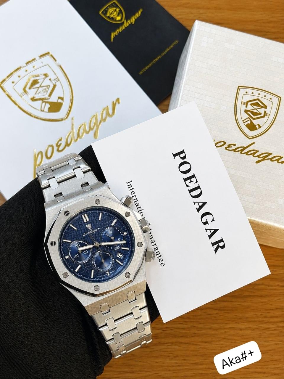 POEDAGAR Luxury Rose Gold Chronograph Men's Watch - Image 2