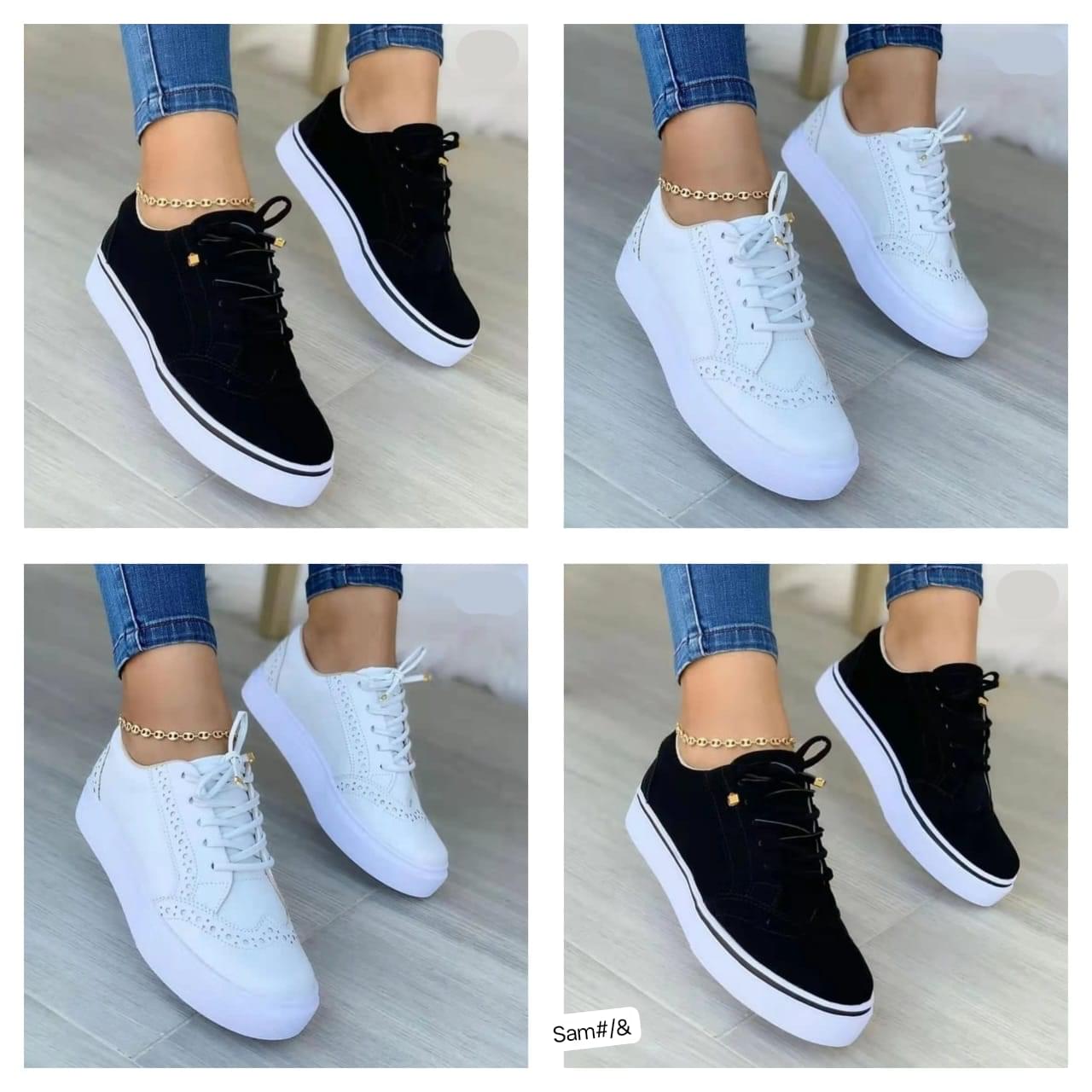 Premium Brogue-Detailed Platform Sneakers
